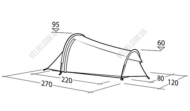 Палатка Robens Cress 1 Pro - дополнительное фото 1