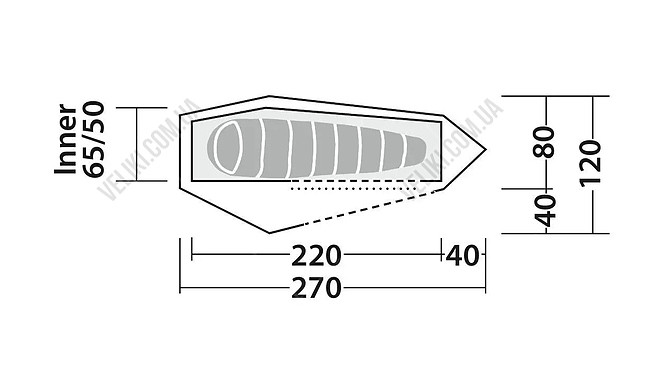 Палатка Robens Cress 1 Pro - дополнительное фото 2