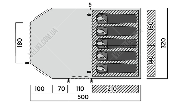 Намет Easy Camp Hamra 5 - дополнительное фото 6