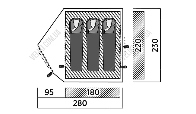 Намет Easy Camp Rondane 3 - дополнительное фото 7