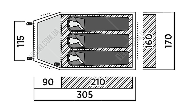 Палатка Easy Camp Setesdal 3 - дополнительное фото 5