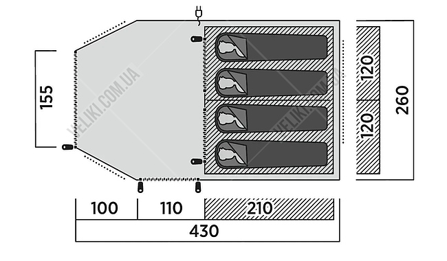 Намет Easy Camp Hamra 4 - дополнительное фото 6