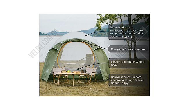 Палатка Naturehike KOTA 4 - дополнительное фото 6