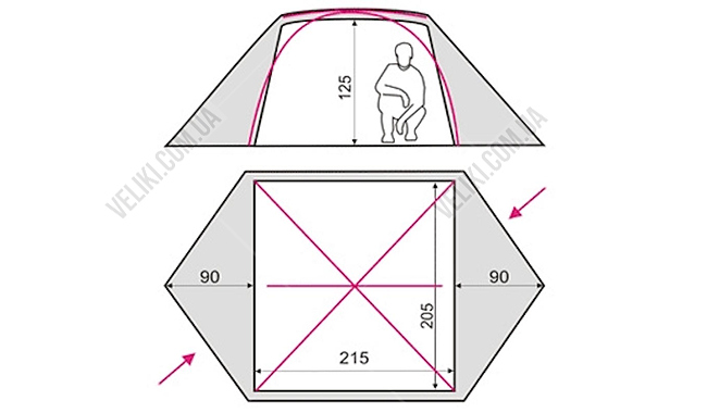 Намет Terra Incognita Omega 3 - дополнительное фото 2