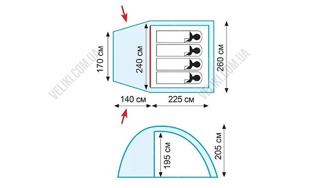 Палатка Tramp Bell 4 V2 - дополнительное фото 1