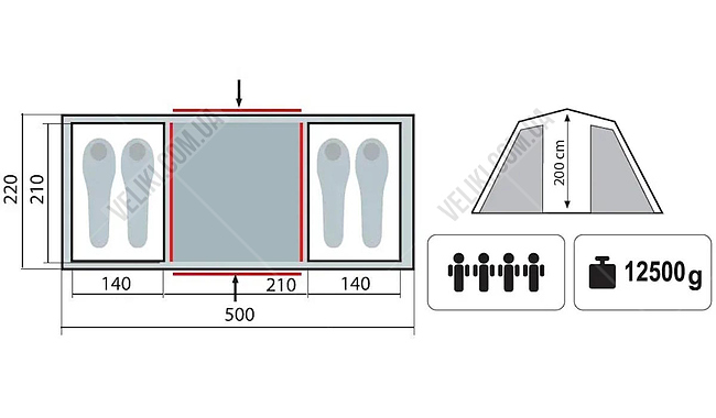 Намет Tramp Brest 4 V2 - дополнительное фото 1