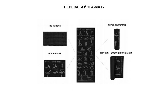 Коврик для йоги Newt PVC Back Health 6 мм - дополнительное фото 2