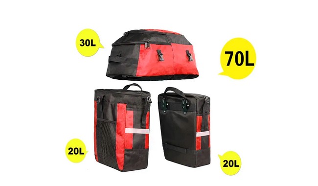 Велобаул Rhinowalk Transformer 3-in-1 70 л - дополнительное фото 21