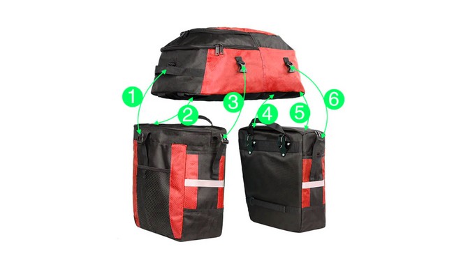 Велобаул Rhinowalk Transformer 3-in-1 70 л - дополнительное фото 22