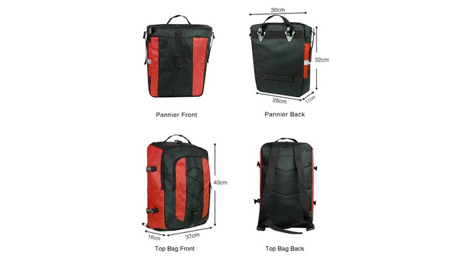 Велобаул Rhinowalk Transformer 3-in-1 70 л - дополнительное фото 24