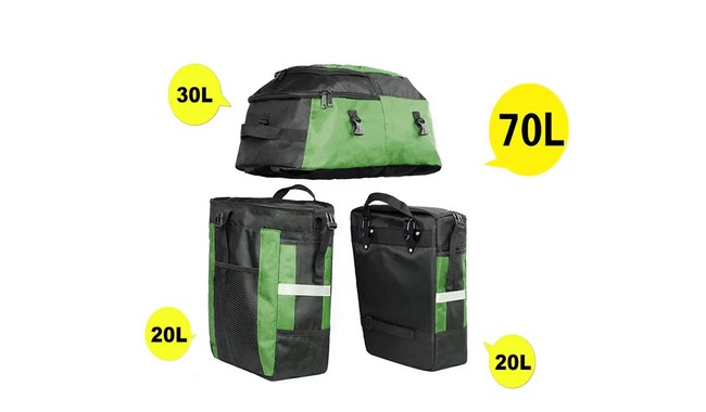 Велобаул Rhinowalk Transformer 3-in-1 70 л - дополнительное фото 12