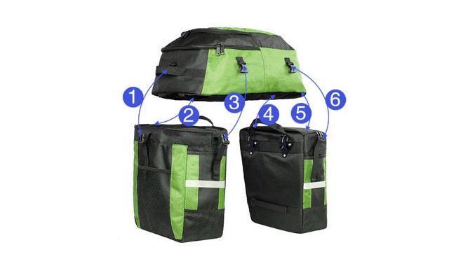 Велобаул Rhinowalk Transformer 3-in-1 70 л - дополнительное фото 13