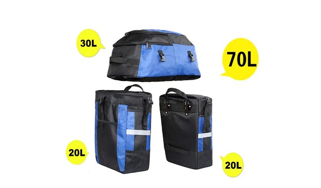 Велобаул Rhinowalk Transformer 3-in-1 70 л - дополнительное фото 2