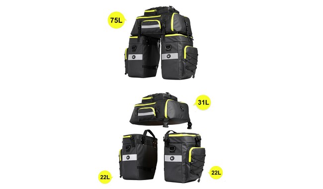 Велобаул Rhinowalk Transformer 3-in-1 75 л - дополнительное фото 2