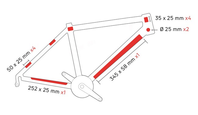 Защита рамы Zefal Skin Armor Shiny M - дополнительное фото 2