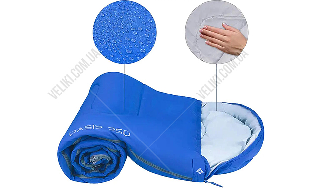 Спальний мішок KingCamp Oasis 250 220 см L - дополнительное фото 1