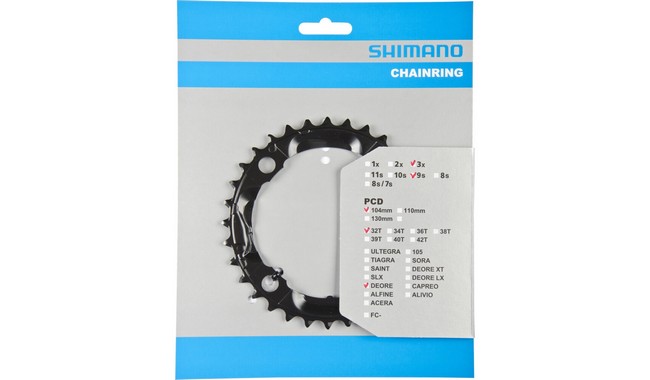 Зірка шатуна Shimano Deore FC-M590 32T - дополнительное фото 1