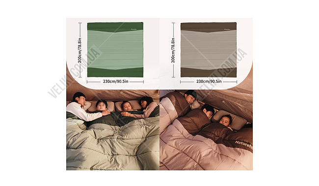 Спальный мешок Naturehike CNK2300019 200 см L - дополнительное фото 1