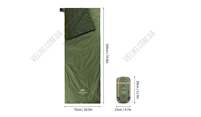 Спальний мішок Naturehike LW180 Mini 190 см R - дополнительное фото 2
