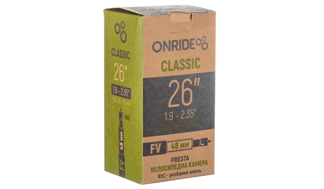 Камера 26" ONRIDE Classic 26x1.9-2.35" Presta 48 мм Box - фото 1