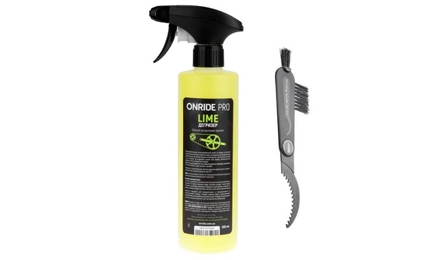 Очиститель трансмиссии ONRIDE Pro Lime Spray Kit 500 мл - фото 1