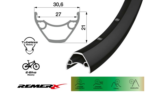 Обод Remerx Rocky Plus 27.5" 32H - дополнительное фото 1