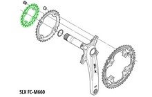 Зірка шатуна Shimano SLX FC-M660 22T - дополнительное фото 2