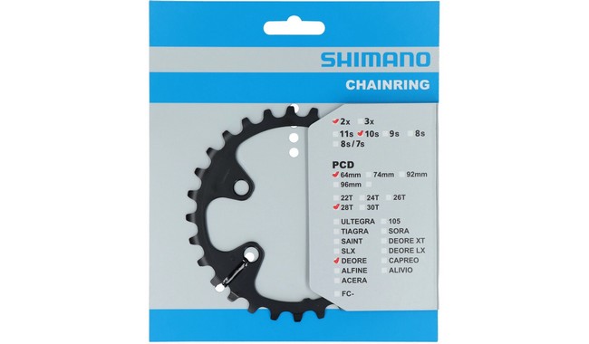 Зірка шатуна Shimano Deore FC-M6000-2 28T - дополнительное фото 1