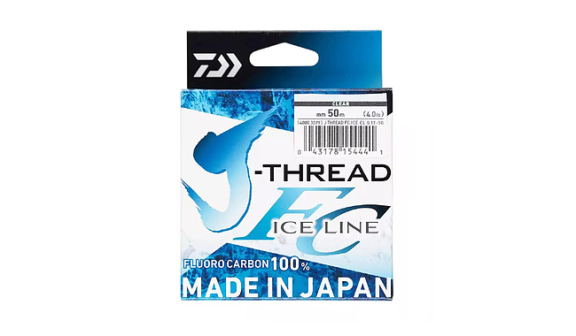Флюорокарбон Daiwa J-Thread Fluorocarbon Ice Line 50 м 0,17 мм 1,7 кг - фото 1