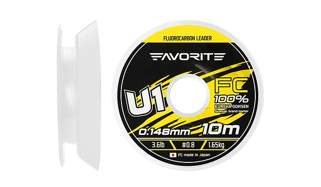Флюорокарбон Favorite U1 FC 10 м 0,185 мм 2,42 кг - фото 1