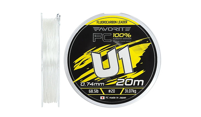 Флюорокарбон Favorite U1 FC 20 м 1,05 мм 60,62 кг - фото 1