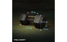 Гантелі Trex Sport TX-008CD 2x8 кг - дополнительное фото 4