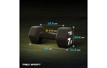 Гантелі Trex Sport TX-070VD 2x7 кг - дополнительное фото 2