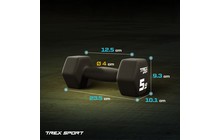 Гантелі Trex Sport TX-050VD 2x5 кг - дополнительное фото 1