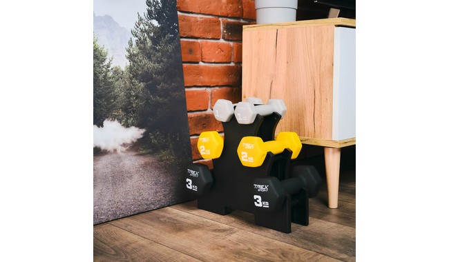 Набор гантелей Trex Sport TX-V120VS с подставкой 12 кг - дополнительное фото 8