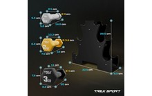 Набор гантелей Trex Sport TX-V120VS с подставкой 12 кг - дополнительное фото 2