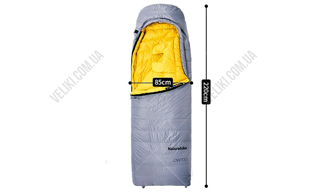 Спальний мішок Naturehike CW700 CNK2450WS048 220 см R - дополнительное фото 1